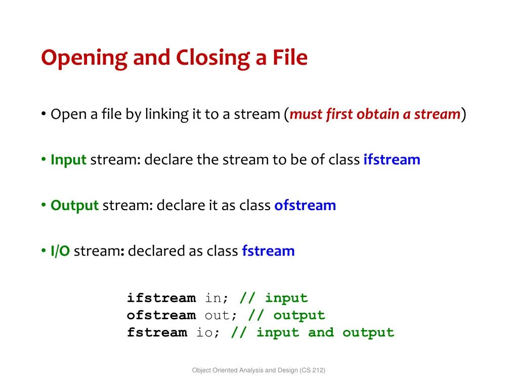 opening and closing a file