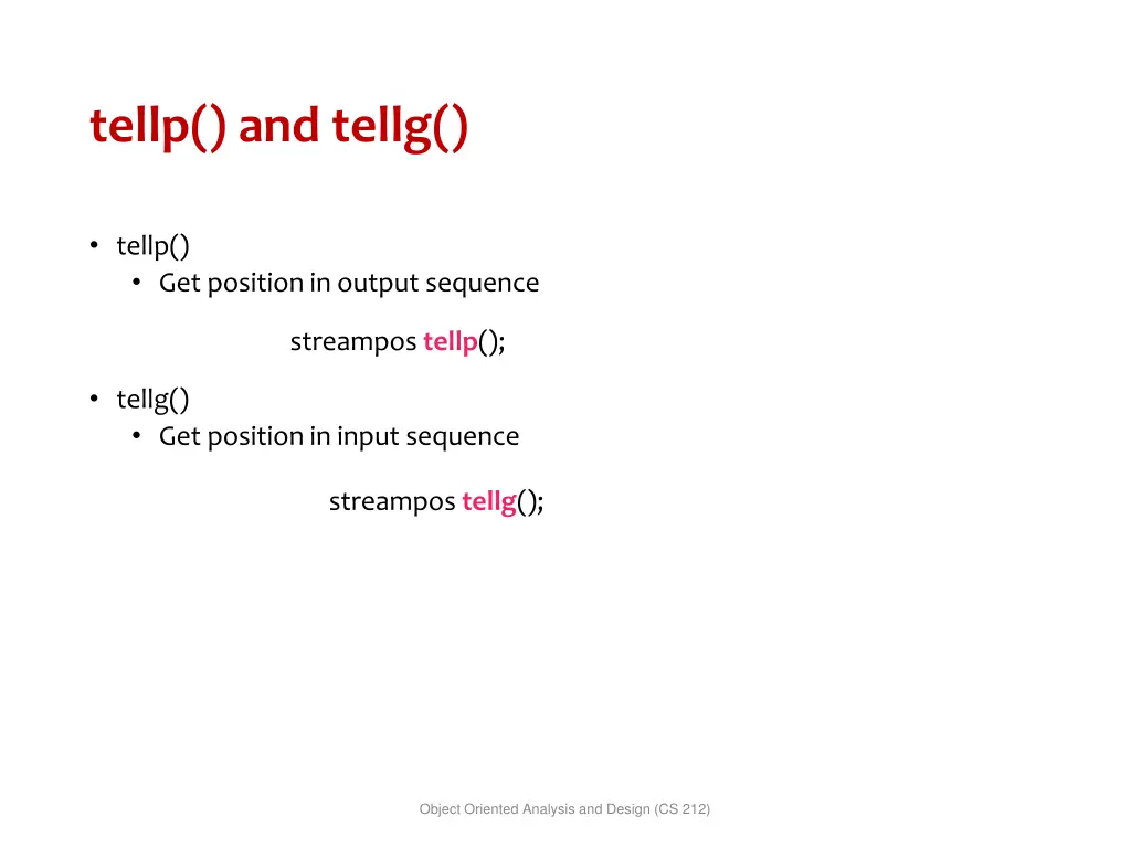 tellp and tellg