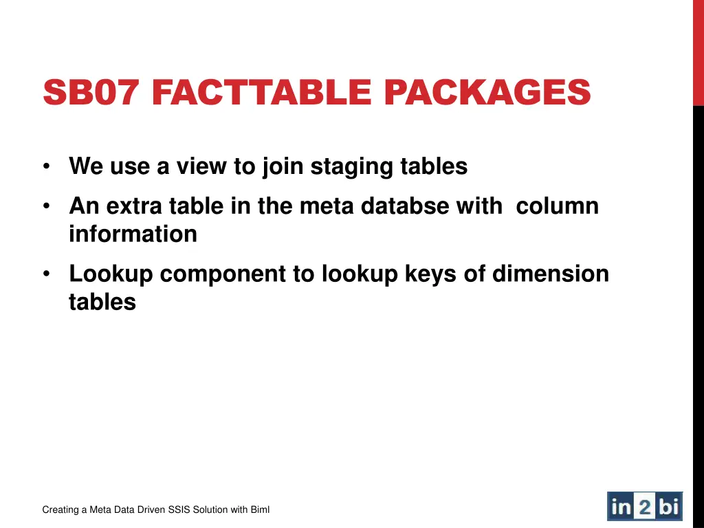 sb07 facttable packages