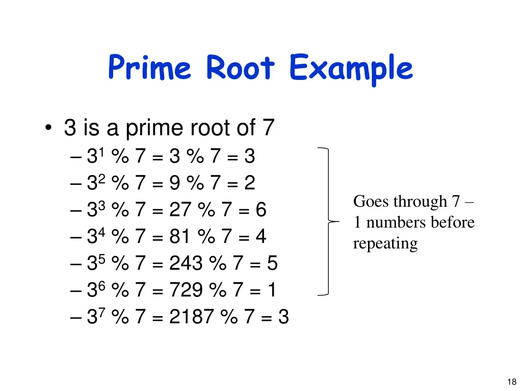 prime root example