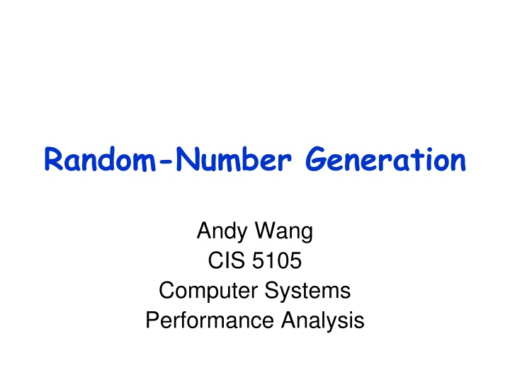 random number generation