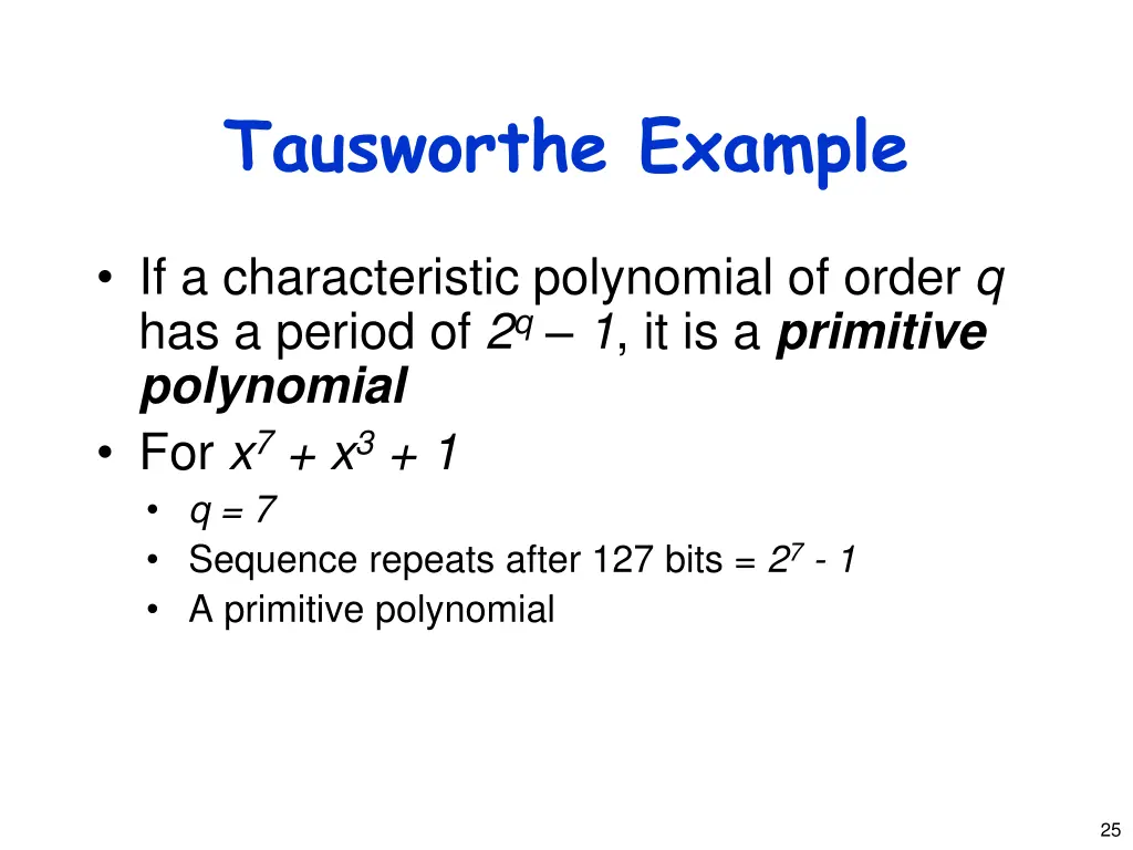 tausworthe example 2