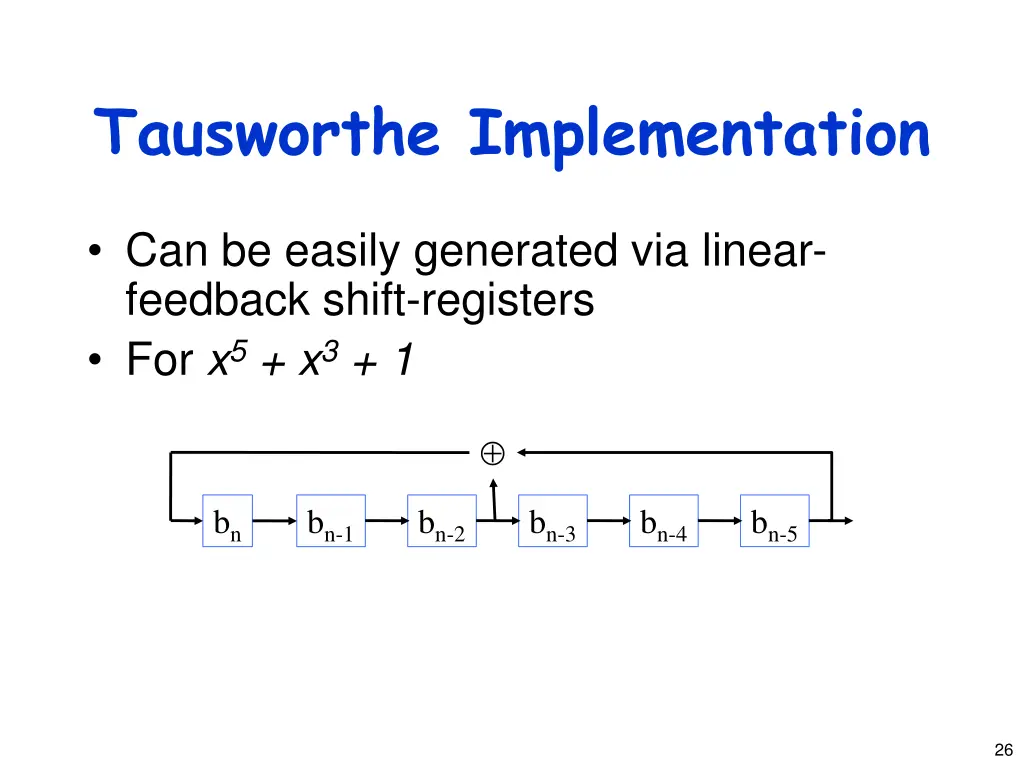 tausworthe implementation