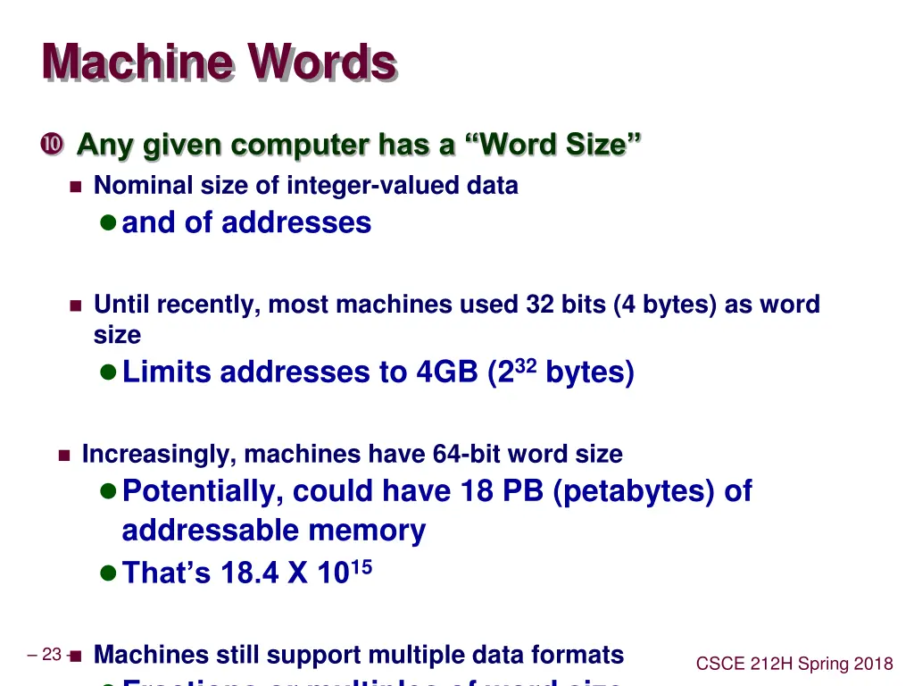 machine words