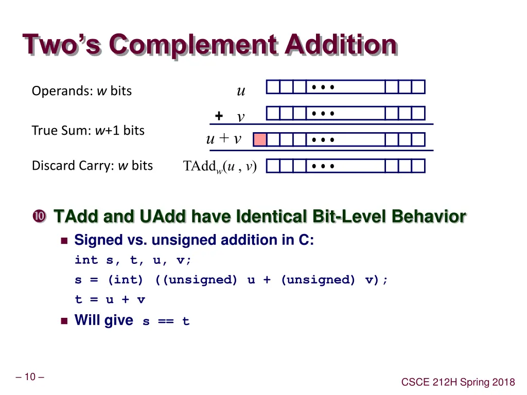 two s complement addition