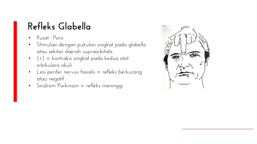 refleks glabella