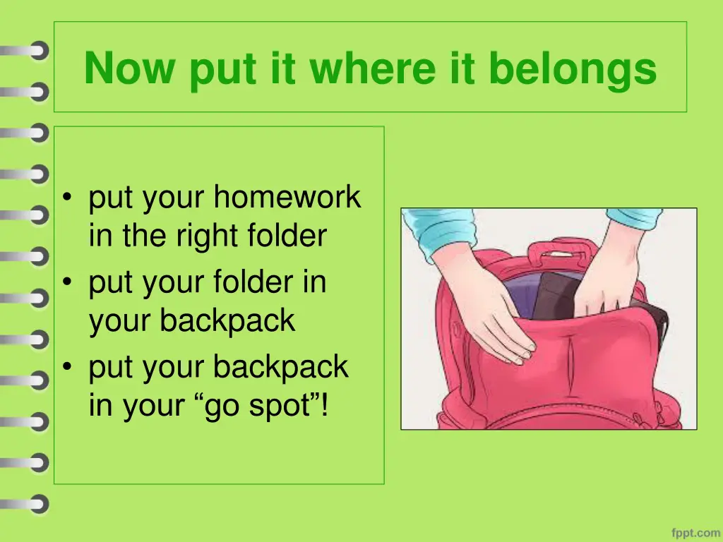 now put it where it belongs