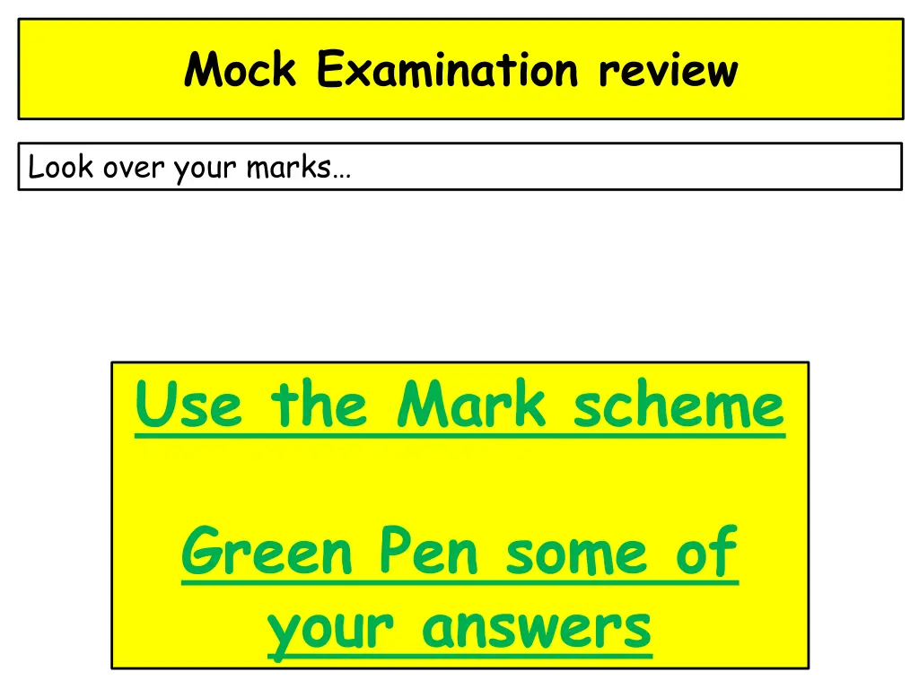 mock examination review