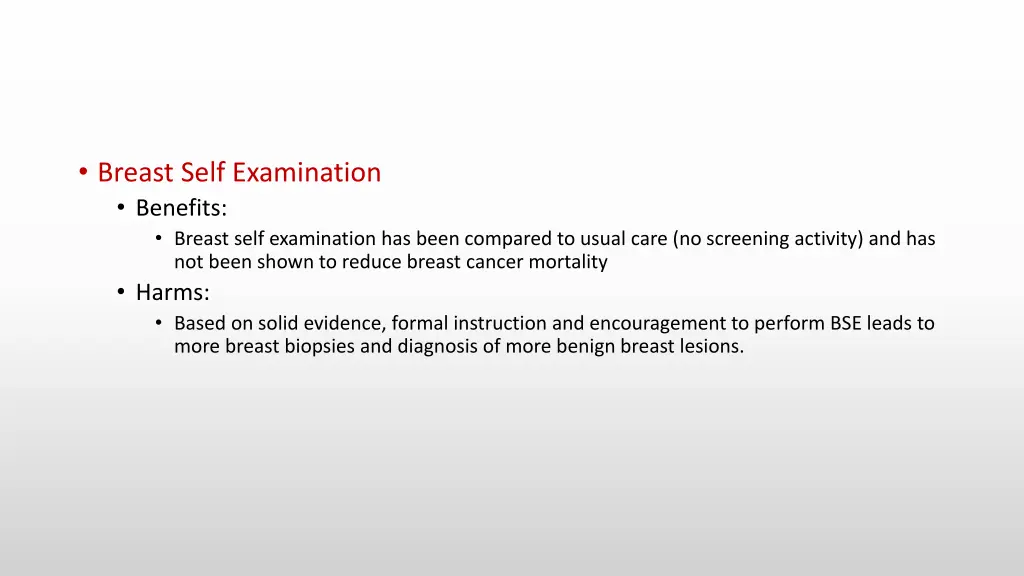 breast self examination benefits breast self