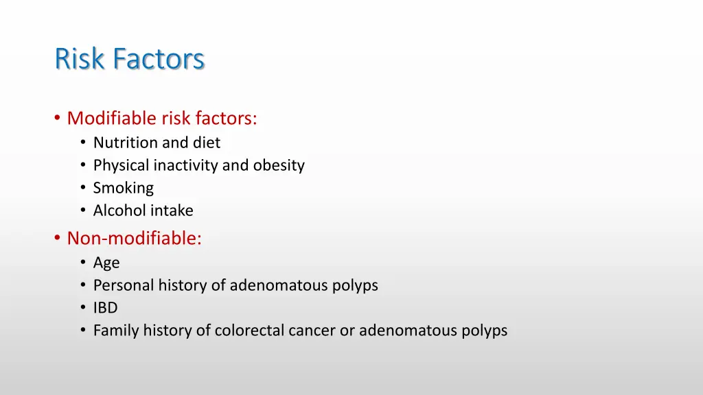 risk factors 2
