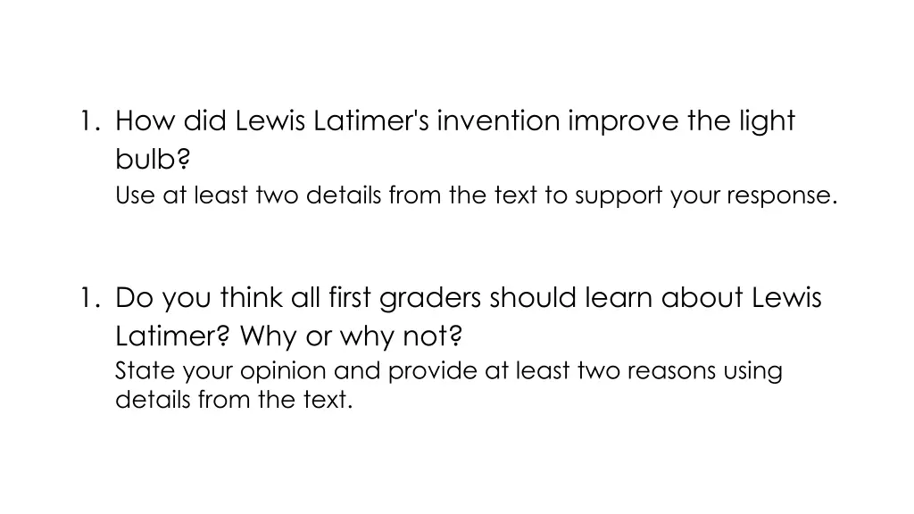 1 how did lewis latimer s invention improve