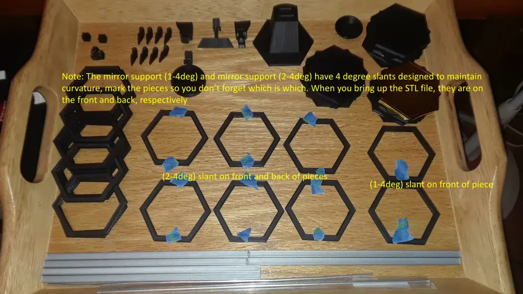 note the mirror support 1 4deg and mirror support