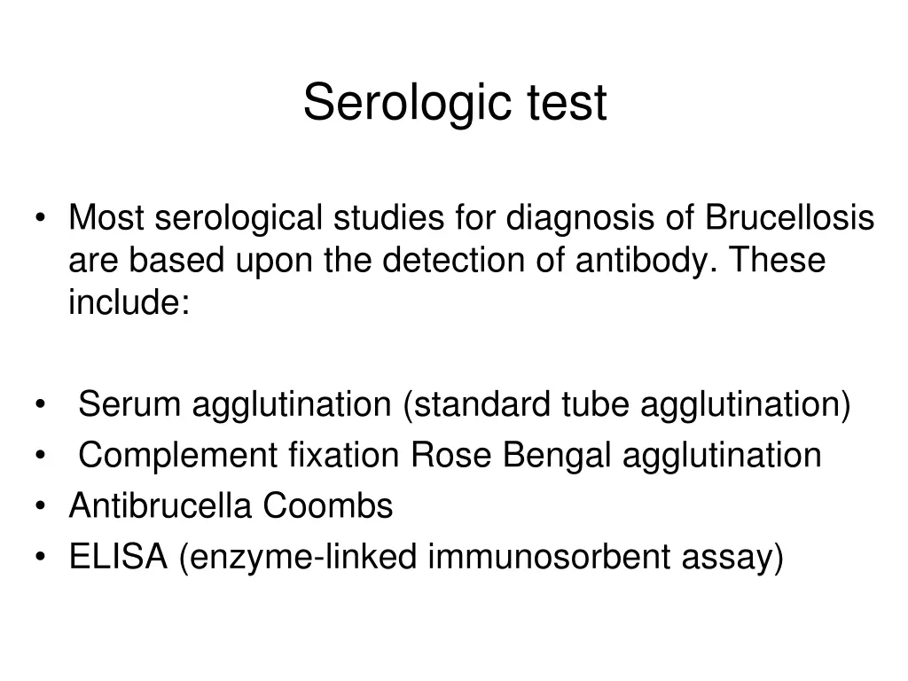 serologic test