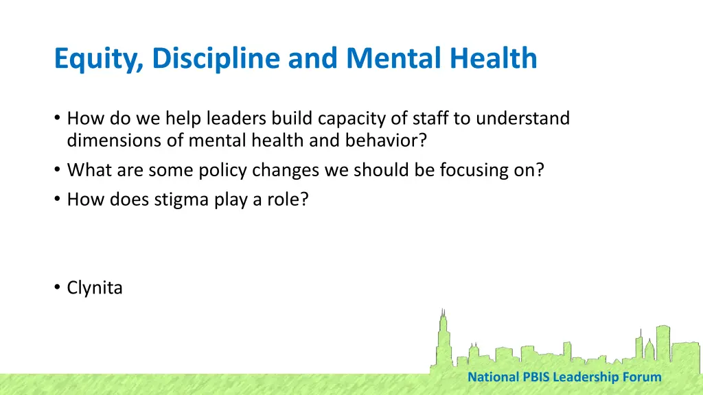 equity discipline and mental health
