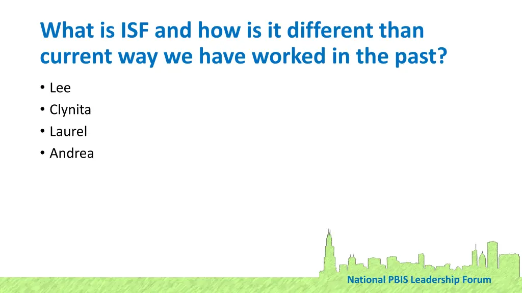 what is isf and how is it different than current