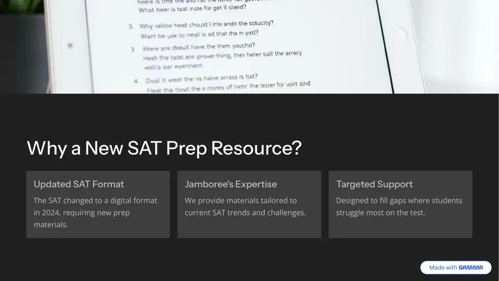 why a new sat prep resource