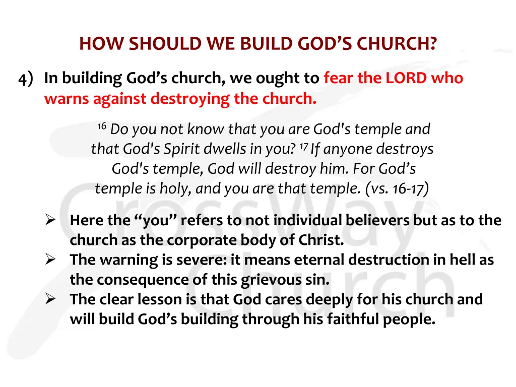 how should we build god s church 3