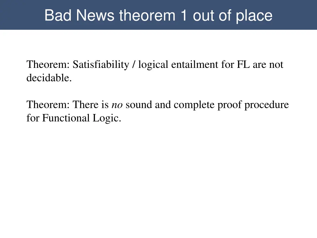 bad news theorem 1 out of place