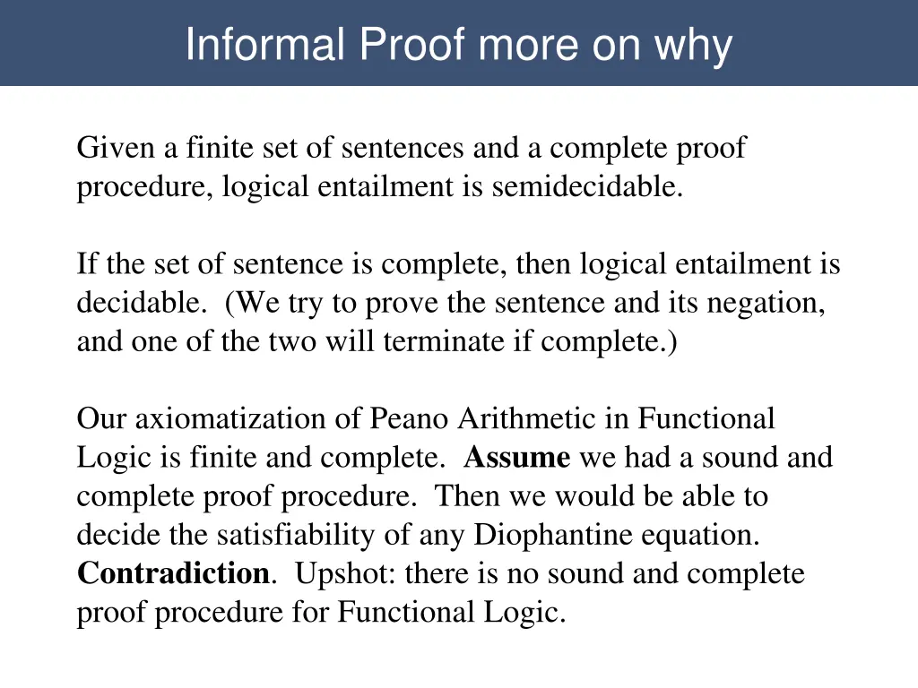 informal proof more on why