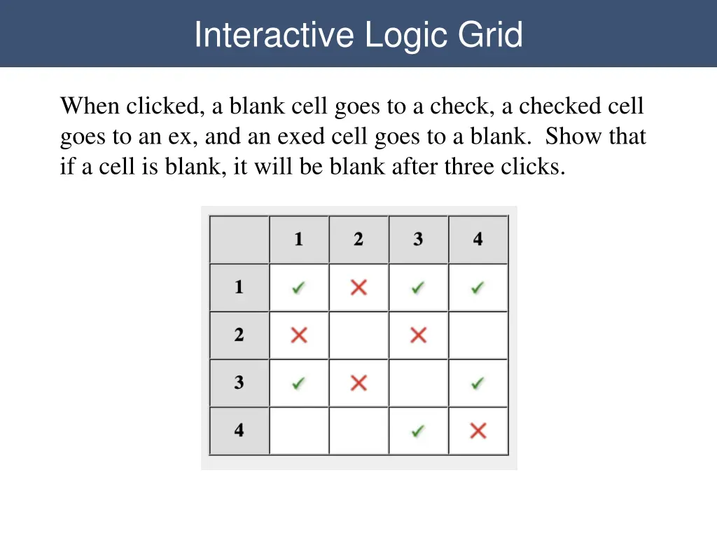 interactive logic grid