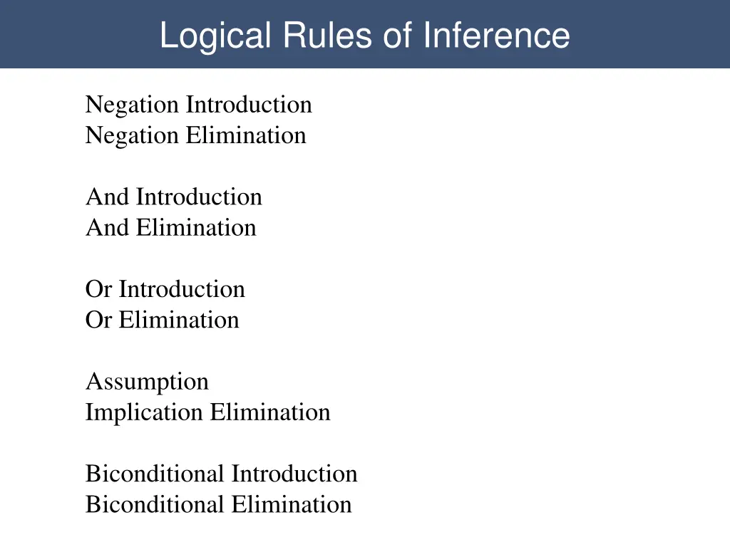 logical rules of inference