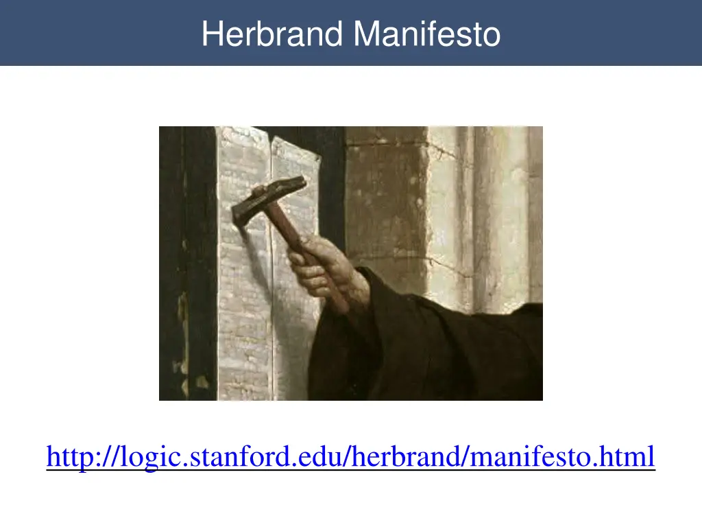 herbrand manifesto