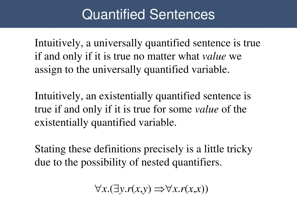 quantified sentences
