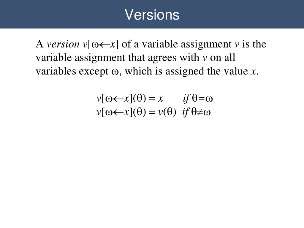 versions