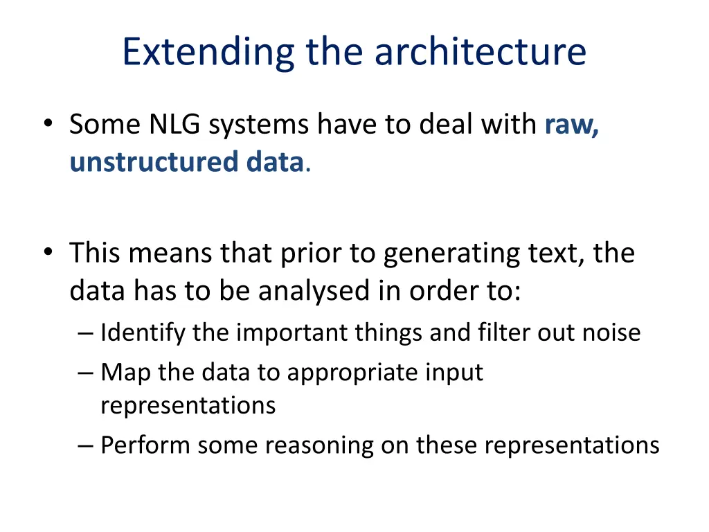 extending the architecture