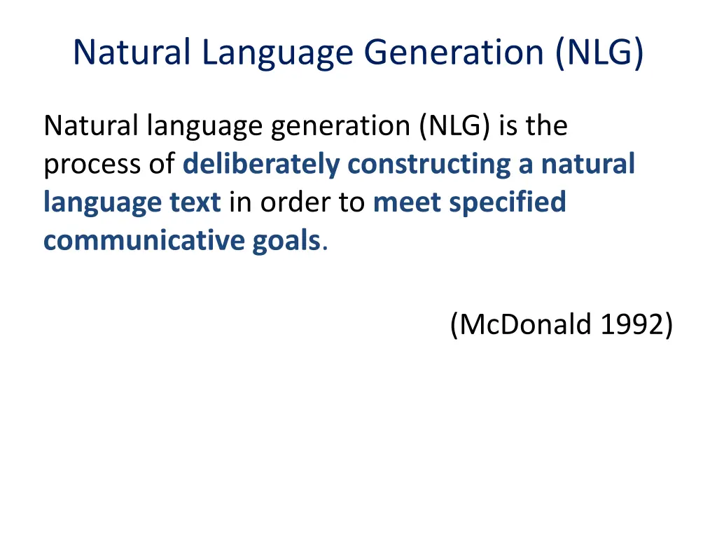 natural language generation nlg