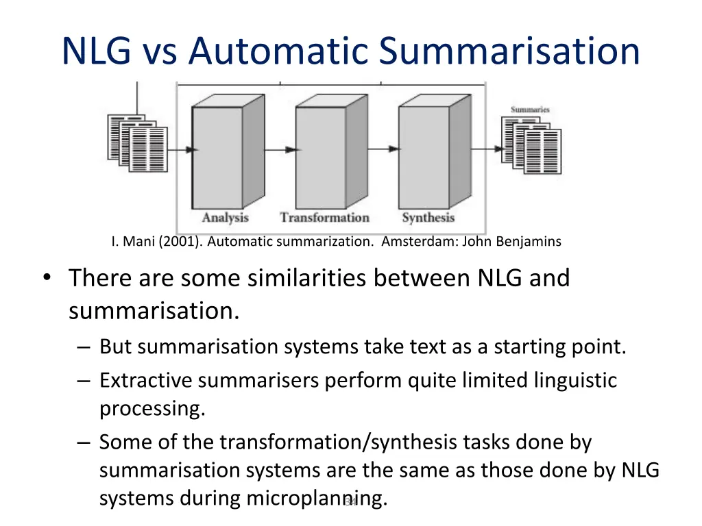 nlg vs automatic summarisation 1