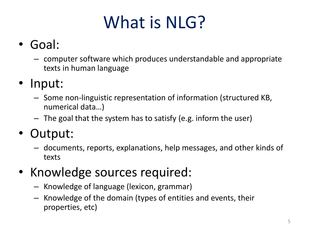 what is nlg