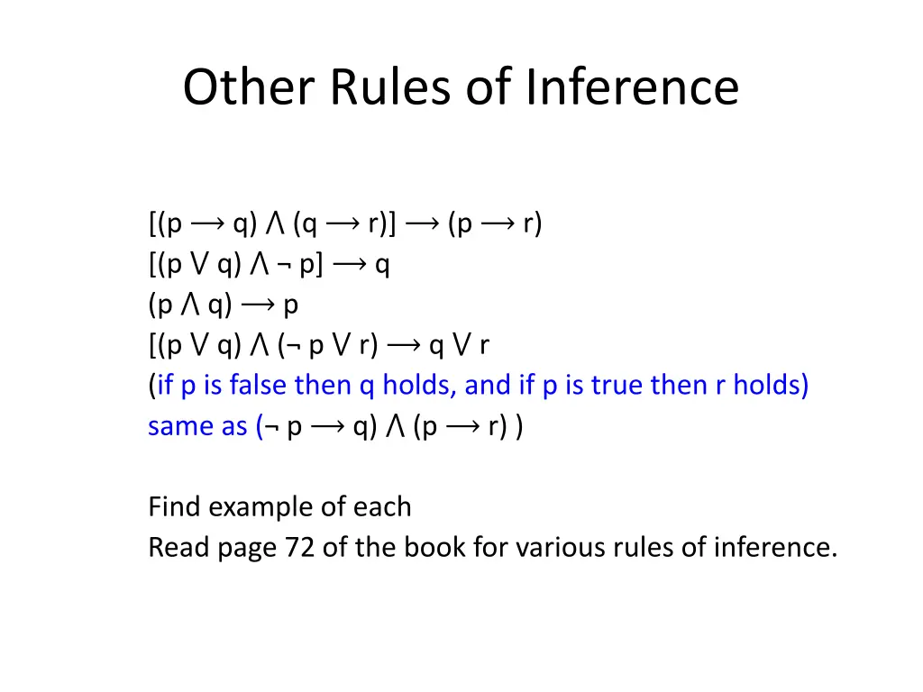 other rules of inference