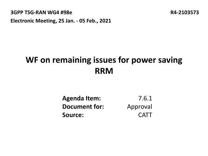 3gpp tsg ran wg4 98e electronic meeting