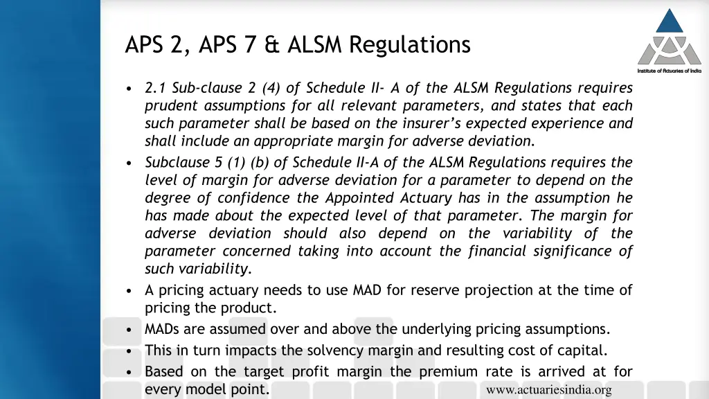 aps 2 aps 7 alsm regulations