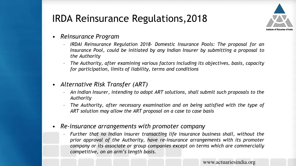 irda reinsurance regulations 2018 1