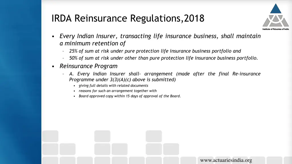 irda reinsurance regulations 2018