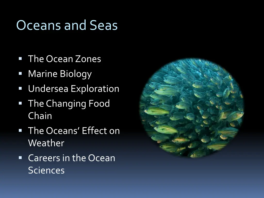 oceans and seas
