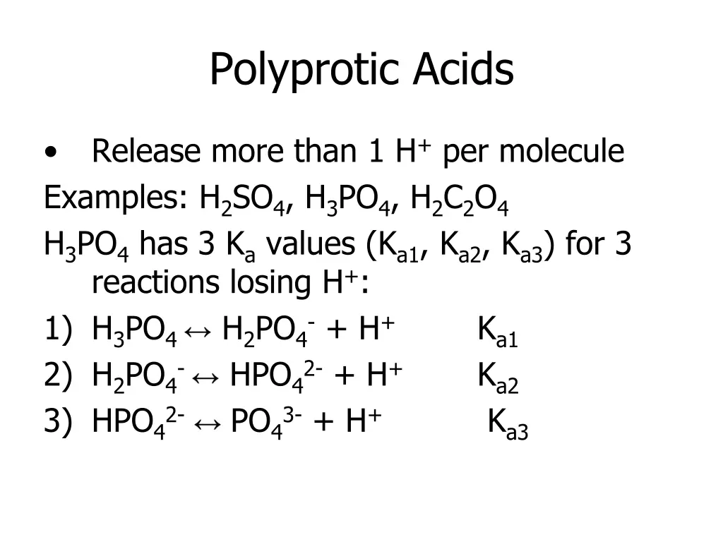 polyprotic acids