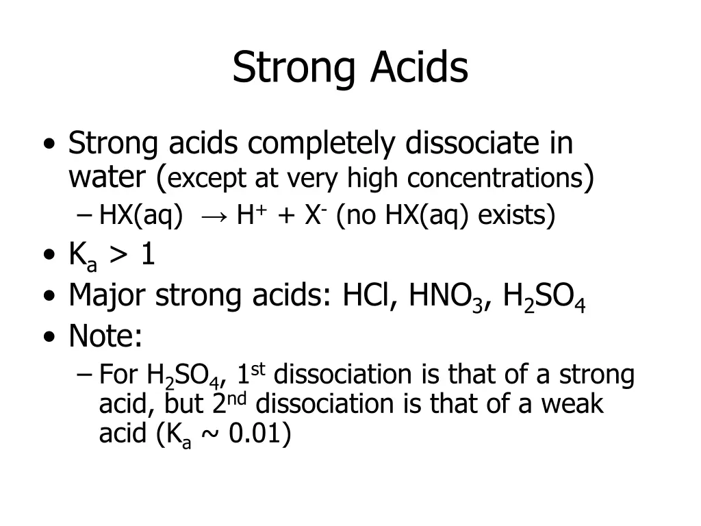 strong acids