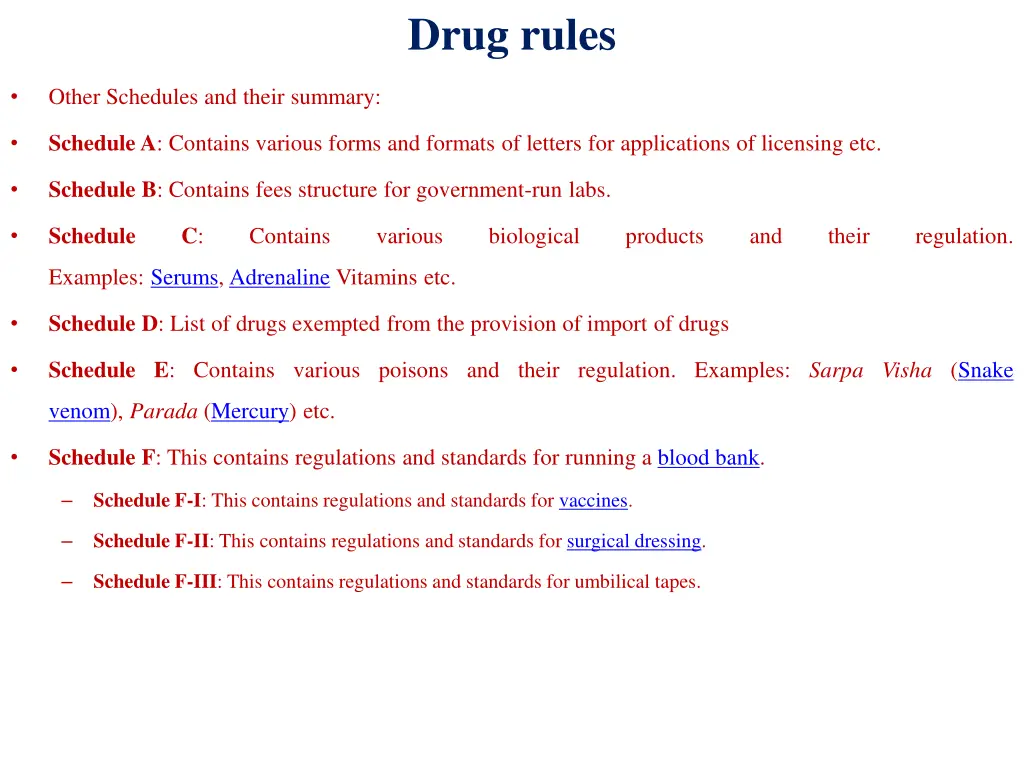 drug rules 2