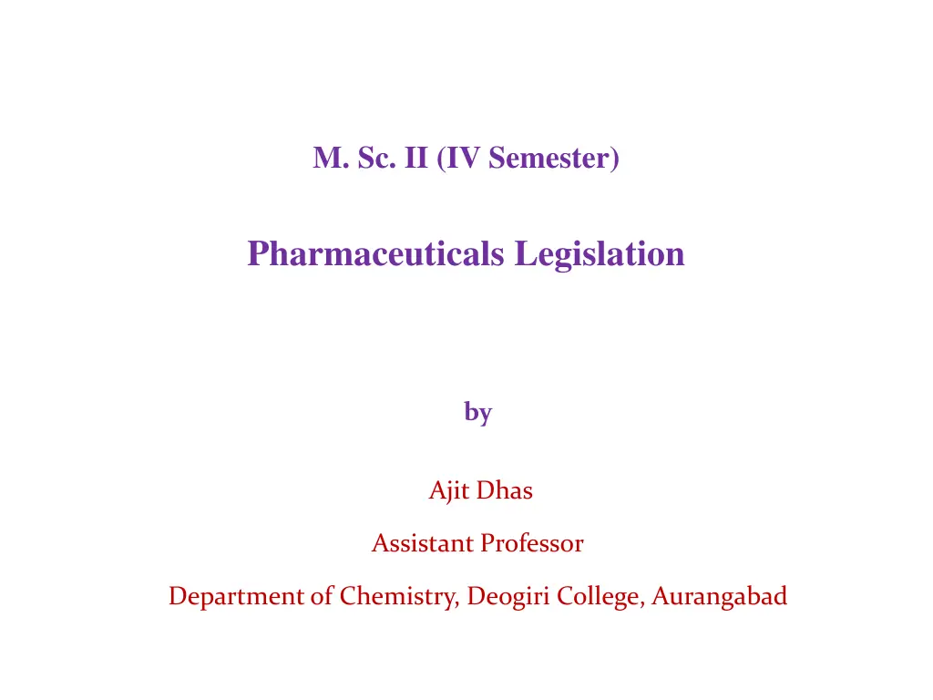 m sc ii iv semester