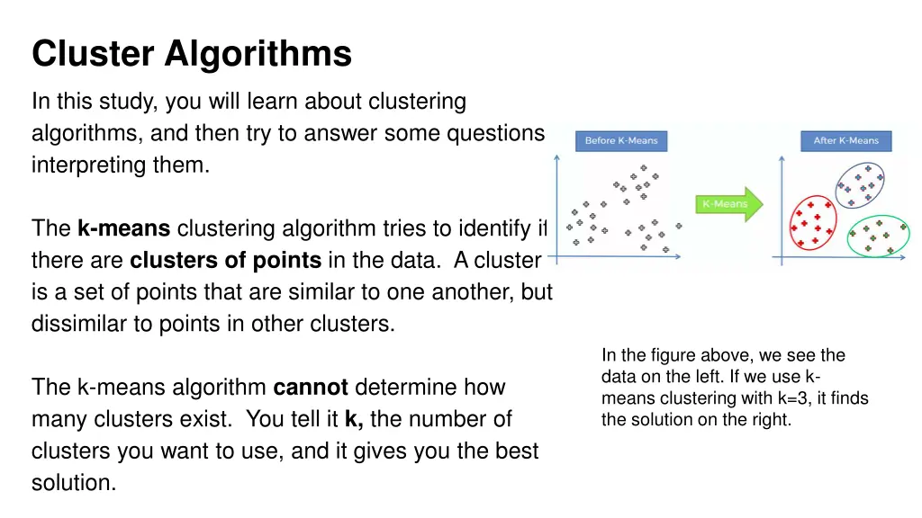 cluster algorithms