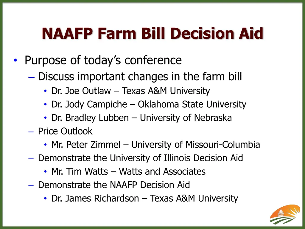 naafp farm bill decision aid 1