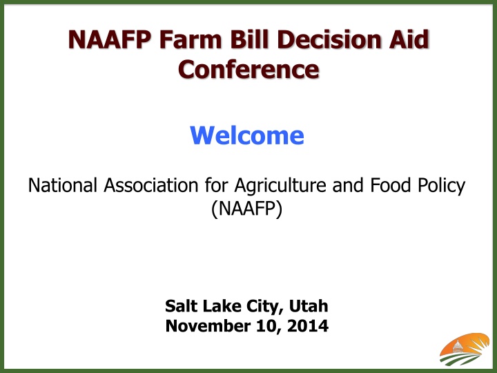 naafp farm bill decision aid conference