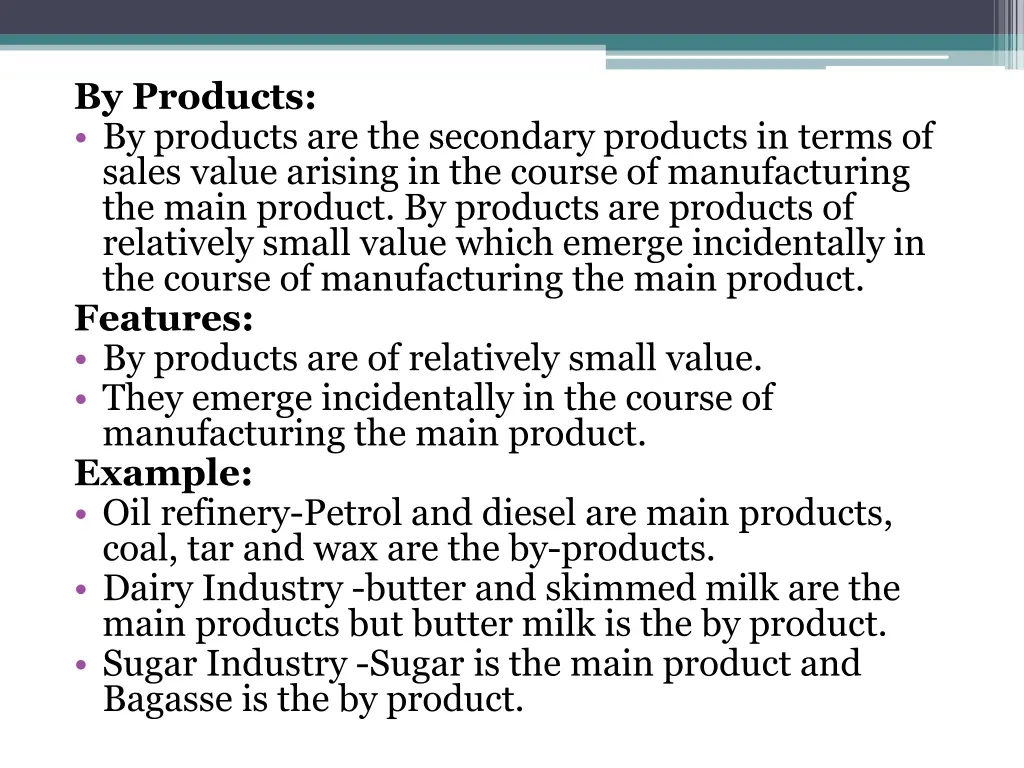 by products by products are the secondary