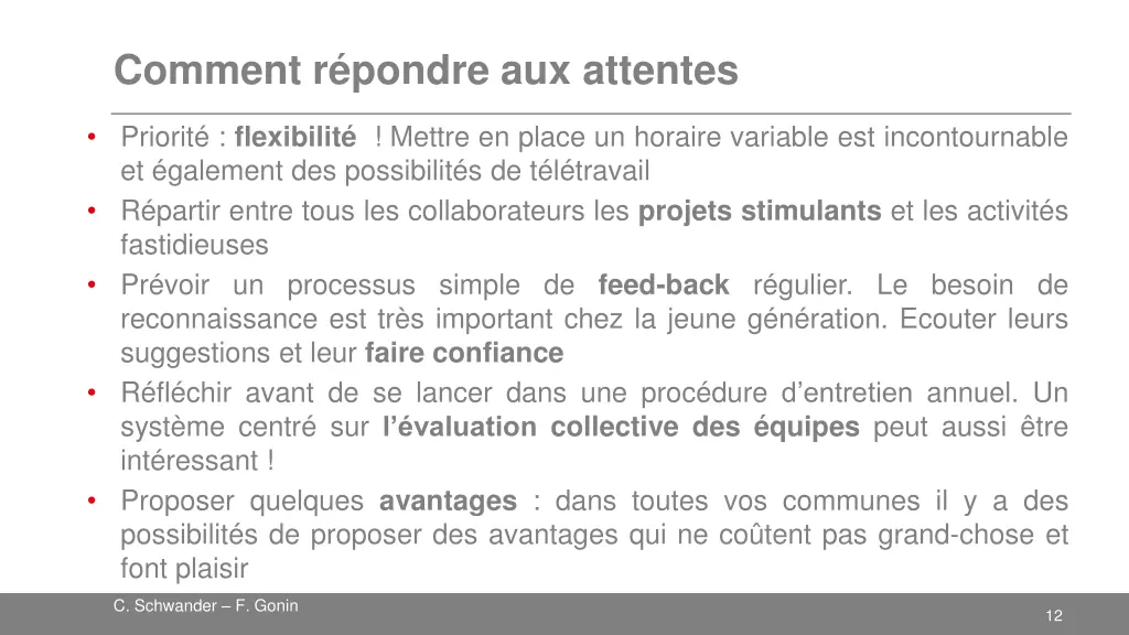 comment r pondre aux attentes