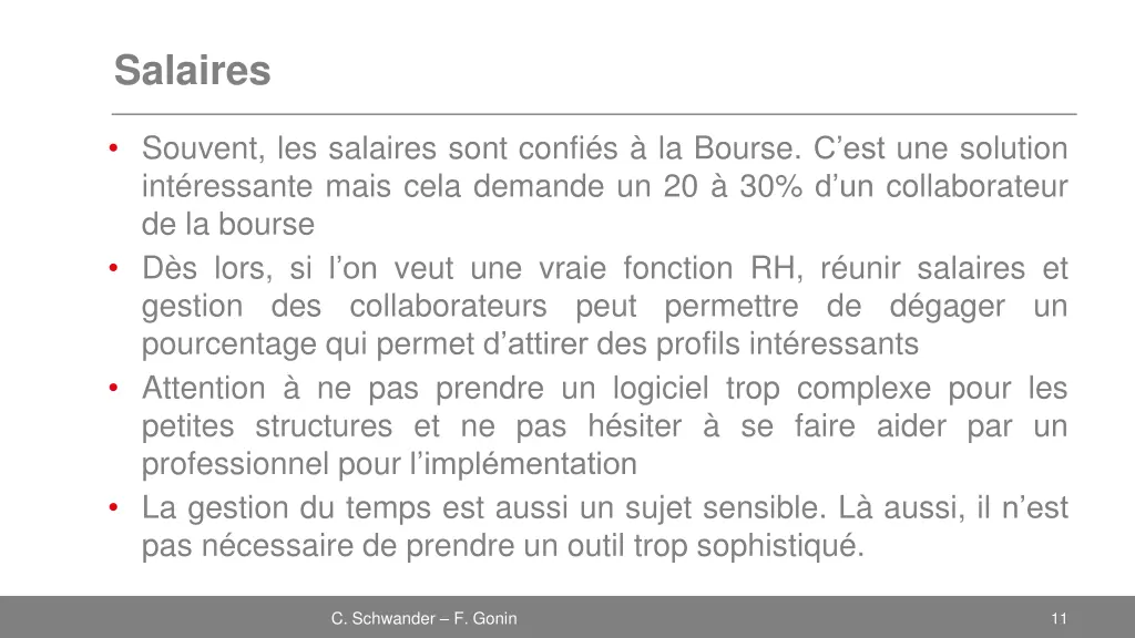 salaires