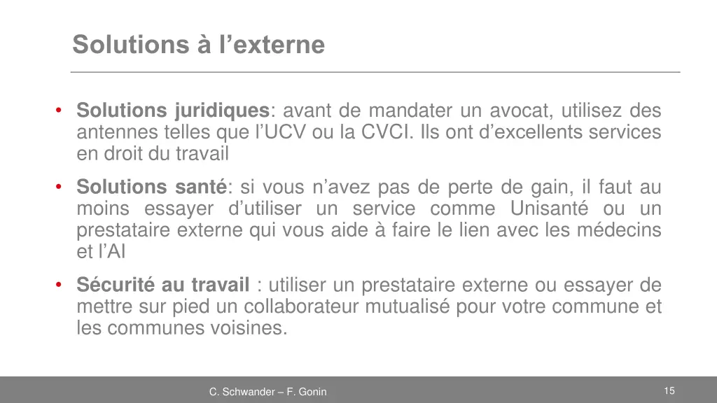 solutions l externe