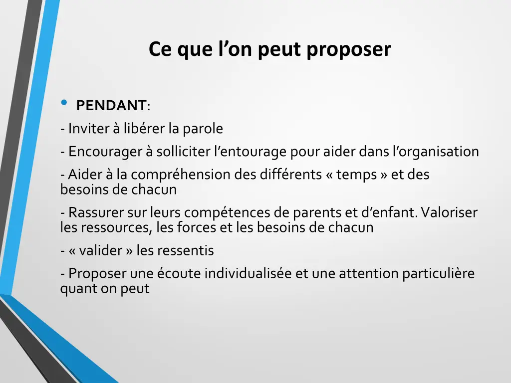 ce que l on peut proposer